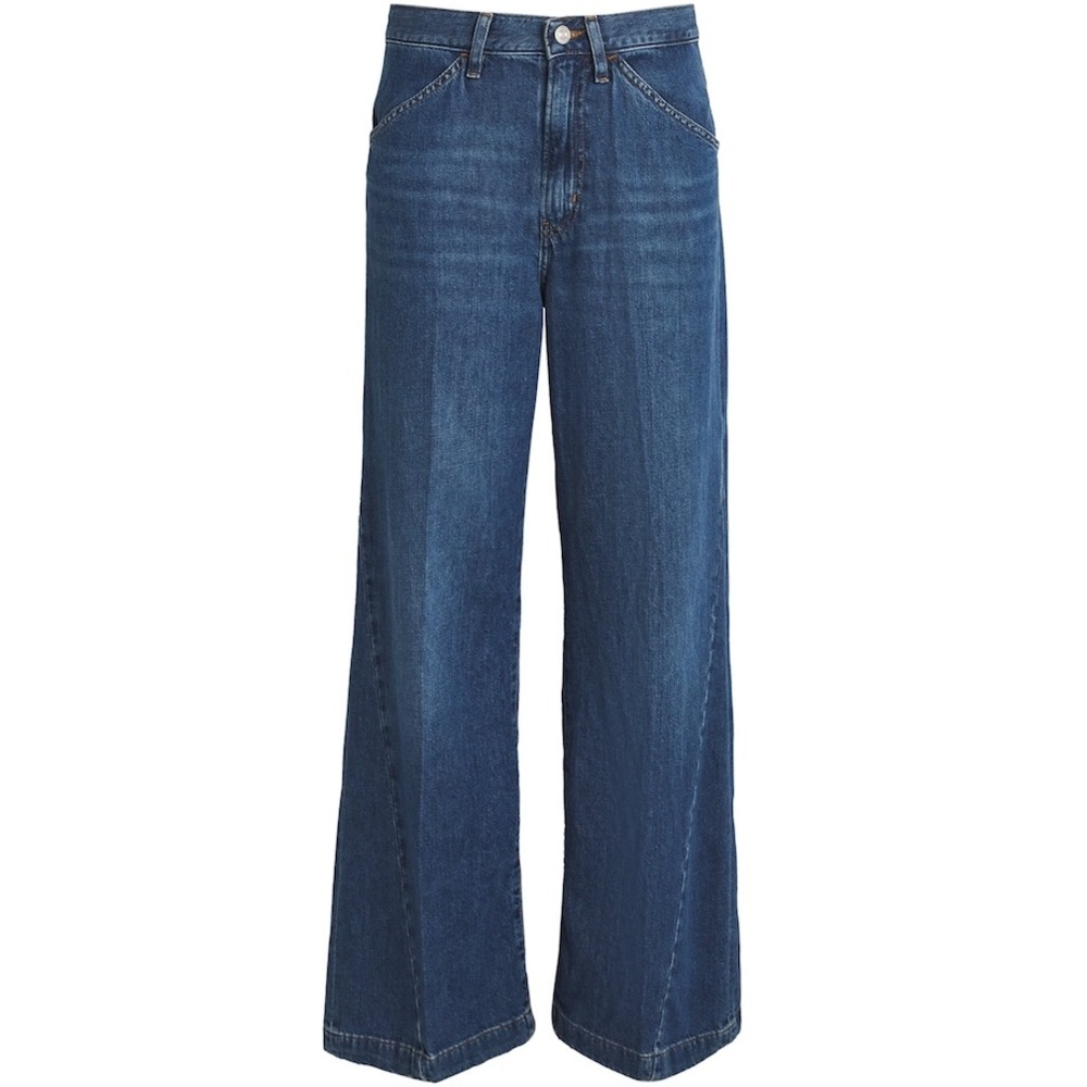 FRAME | Navy Le Baggy Palazzo Jeans